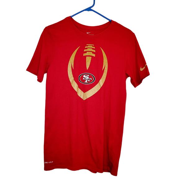 The Nike Tee mens red San Francisco 49ers football graphic t-shirt size small - Picture 1 of 8